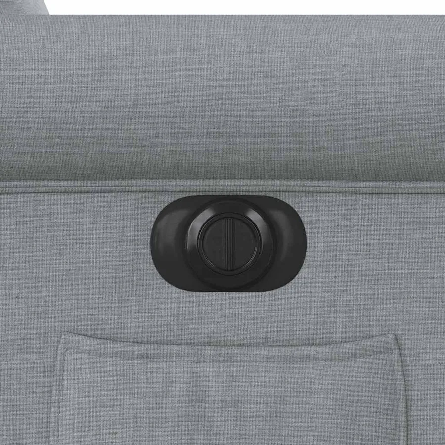 Fauteuil inclinable électrique gris clair tissu - 13