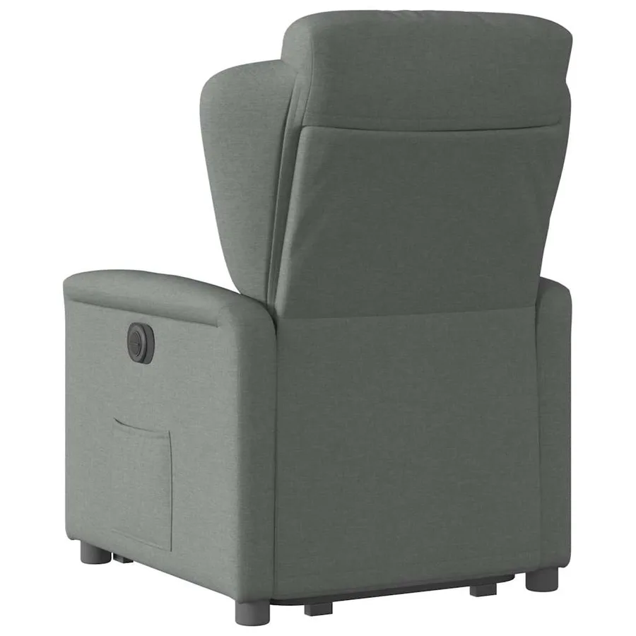 Fauteuil inclinable électrique gris foncé tissu - 7