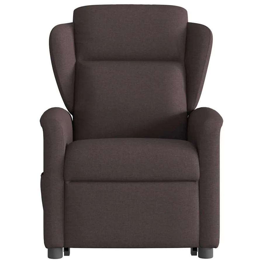 Fauteuil inclinable de massage électrique Marron foncé Tissu - 5