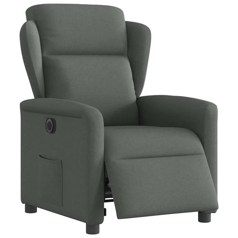 Fauteuil inclinable électrique Gris foncé Tissu - 3