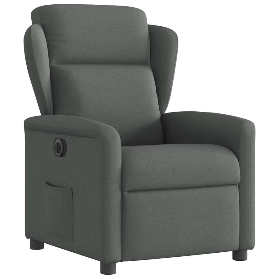 Fauteuil inclinable électrique Gris foncé Tissu - 4