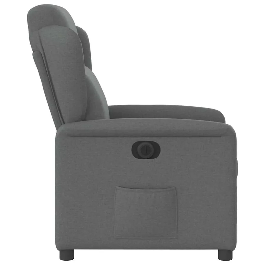 Fauteuil inclinable électrique Gris foncé Tissu - 6