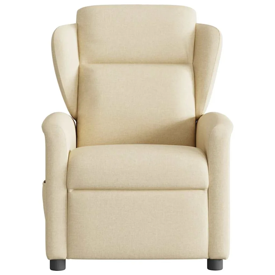 Fauteuil inclinable électrique Crème Tissu - 5