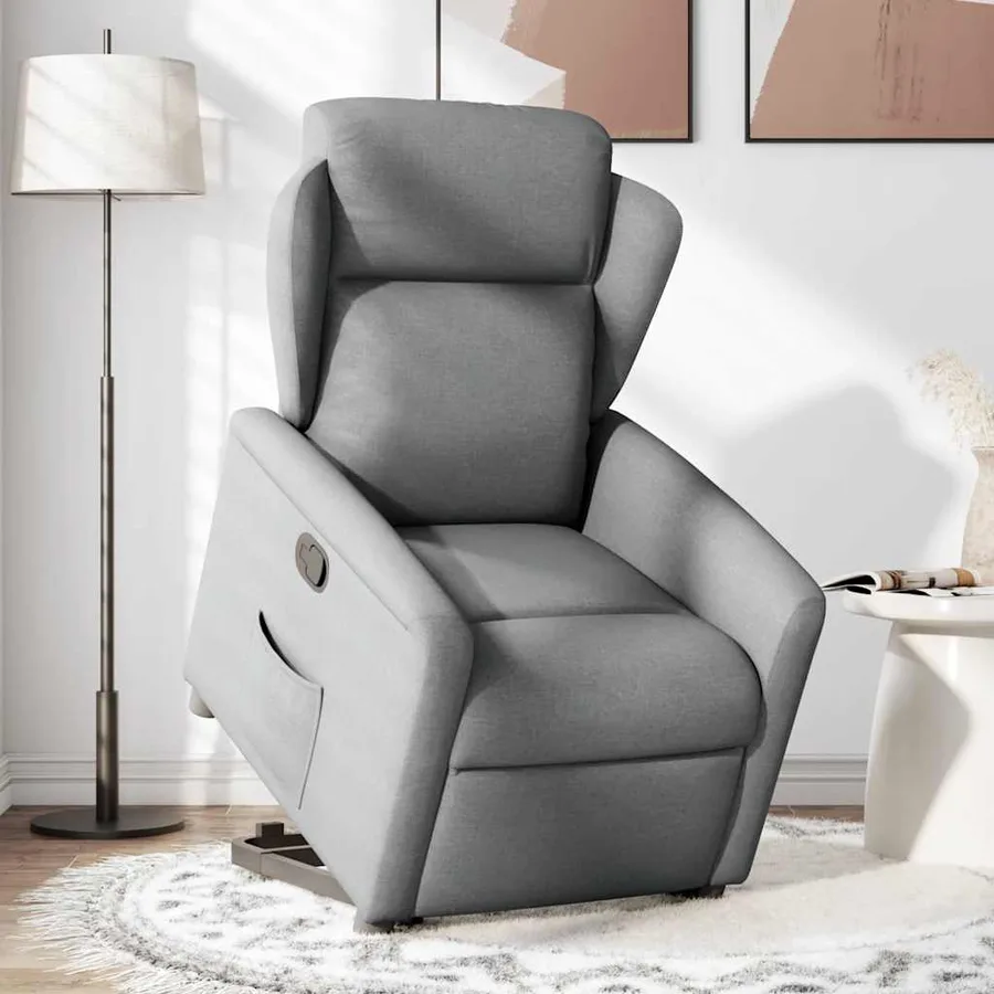 Fauteuil inclinable Gris clair Tissu - 2