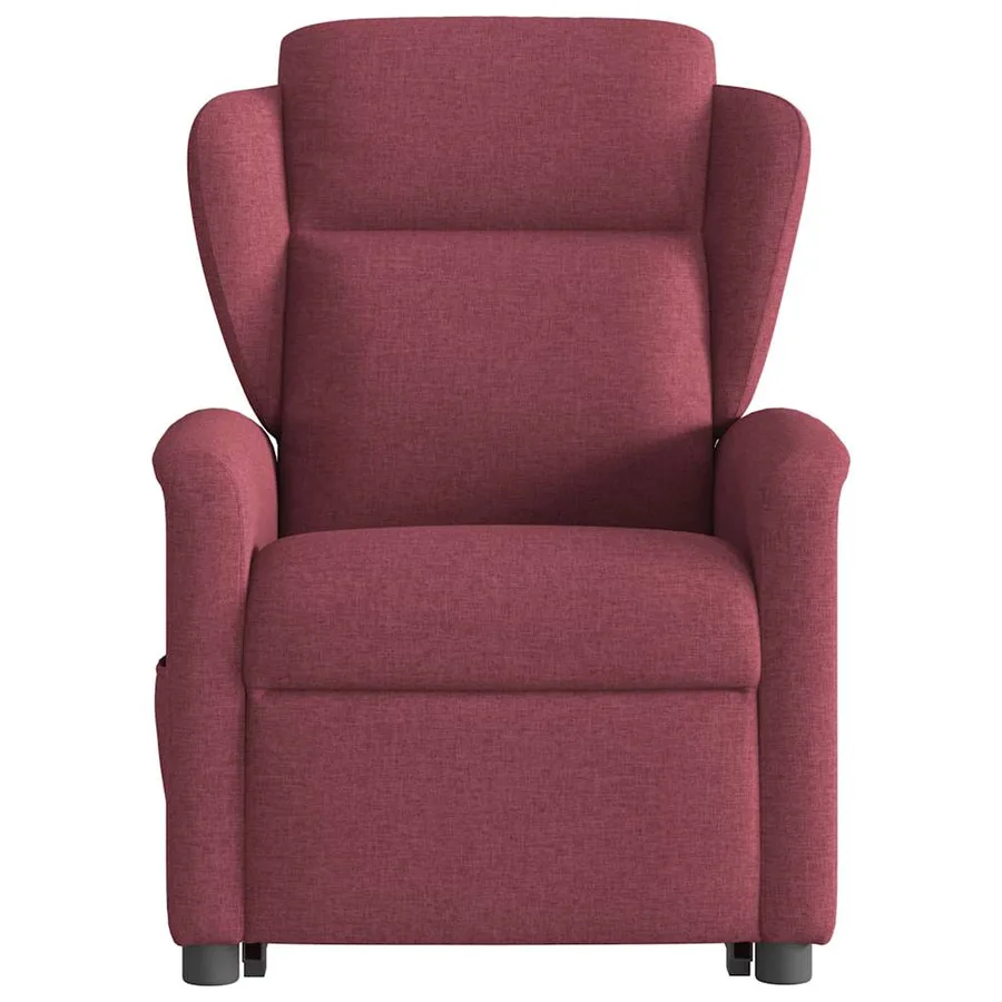 Fauteuil inclinable électrique rouge bordeaux tissu - 5