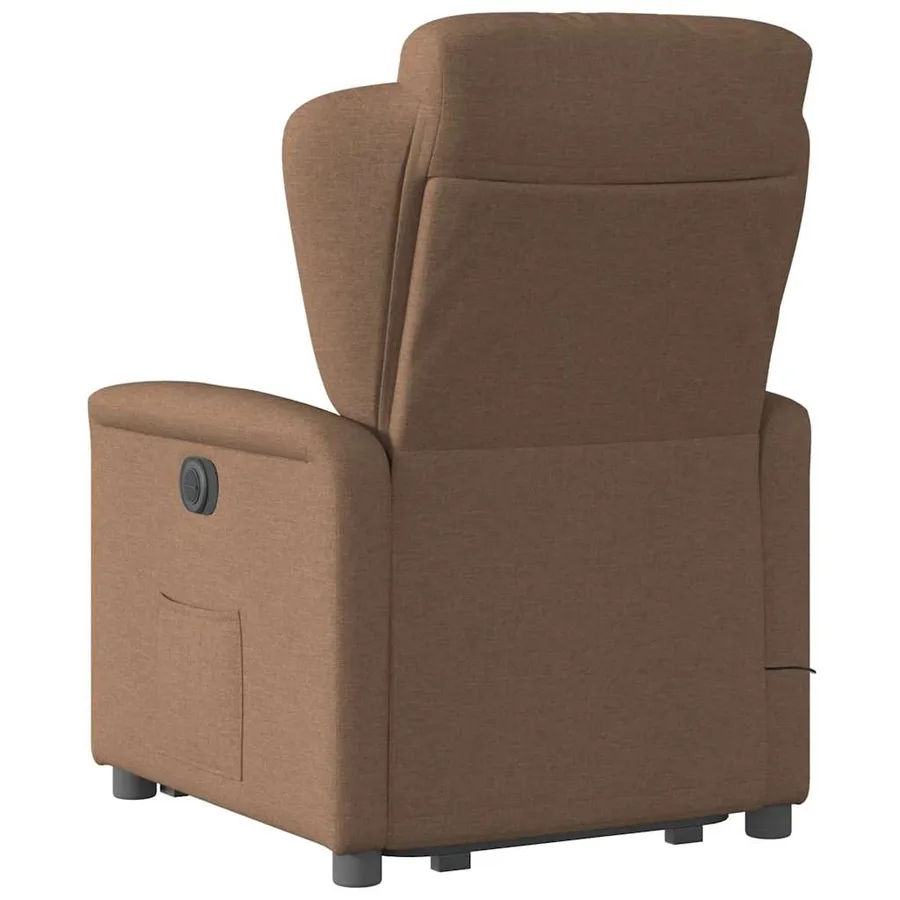 Fauteuil de massage inclinable Marron Tissu - 7