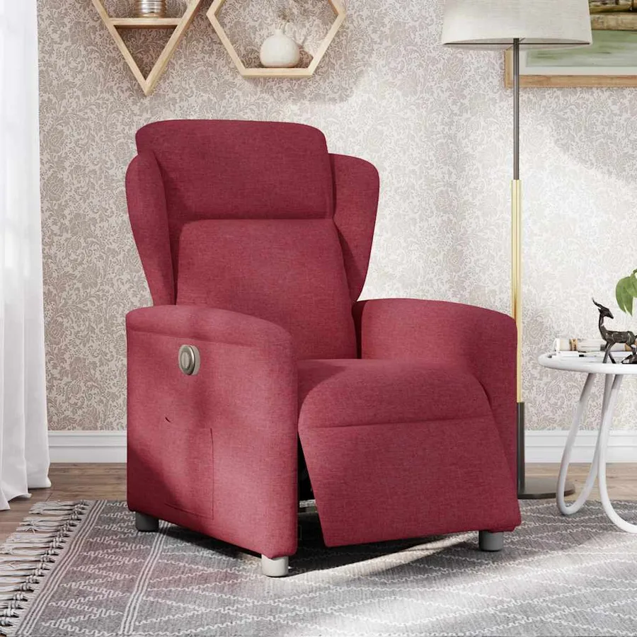 Fauteuil inclinable électrique Rouge bordeaux Tissu - 2