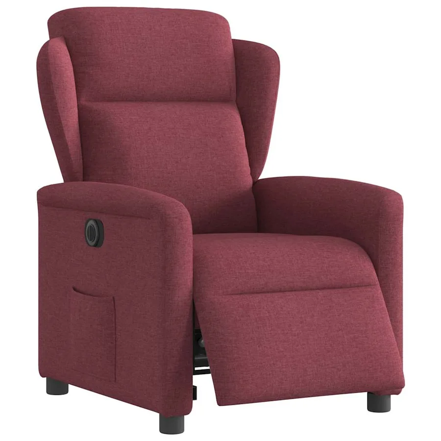 Fauteuil inclinable électrique Rouge bordeaux Tissu - 3