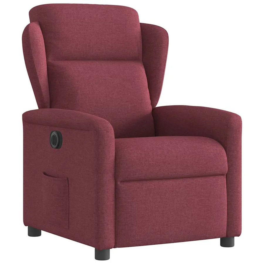 Fauteuil inclinable électrique Rouge bordeaux Tissu - 4