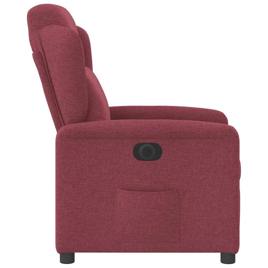 Fauteuil inclinable électrique Rouge bordeaux Tissu - 6