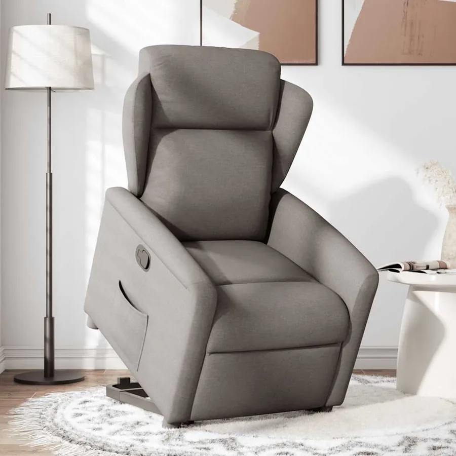 Fauteuil inclinable taupe tissu - 2