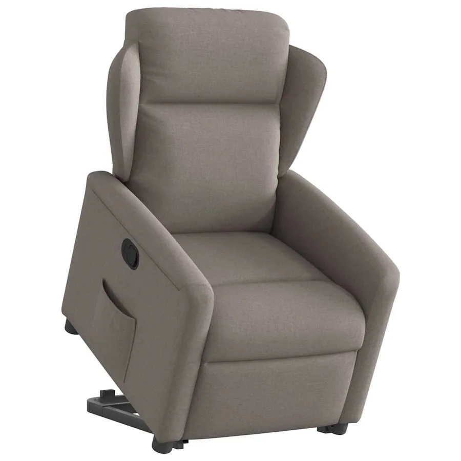 Fauteuil inclinable taupe tissu - 3