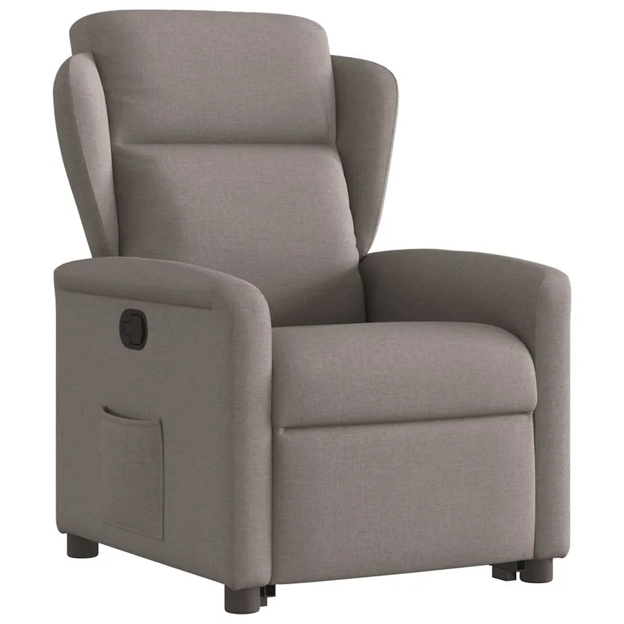 Fauteuil inclinable taupe tissu - 4
