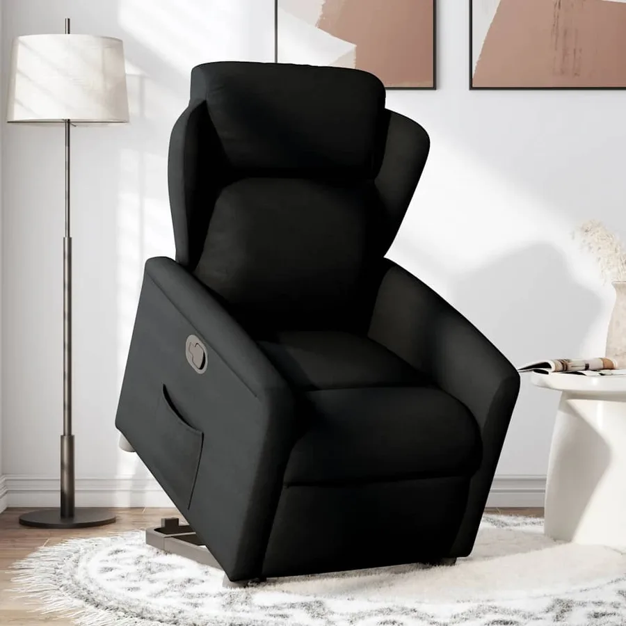 Fauteuil inclinable noir tissu - 2