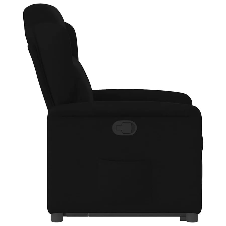 Fauteuil inclinable noir tissu - 6