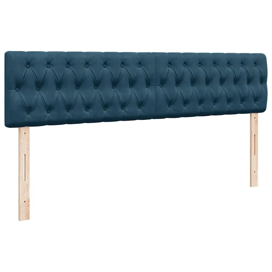 Cadre de lit ottoman avec matelas bleu foncé 160x200 cm velours - 10
