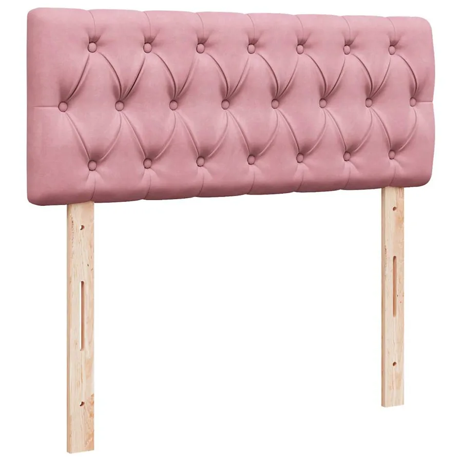 Lit ottoman avec matelas rose 120x190 cm velours - 9