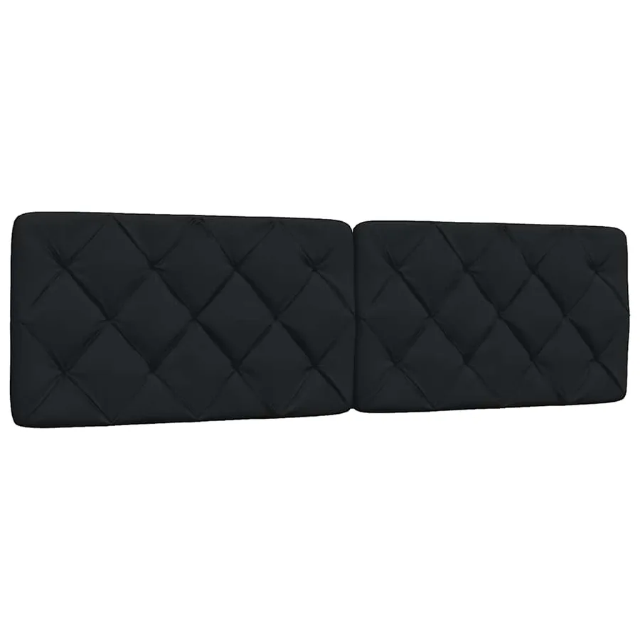 Lit avec matelas noir 180x200 cm tissu - 9