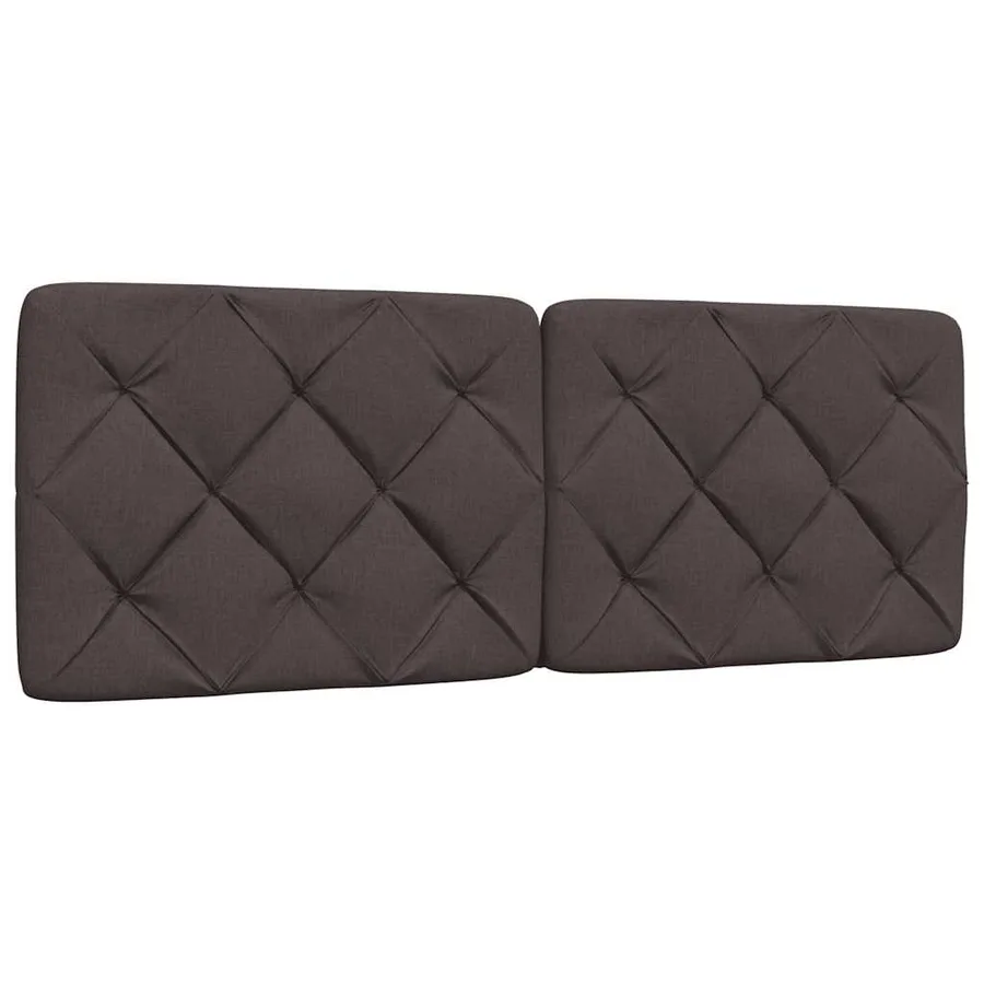 Cadre de lit sans matelas marron foncé 140x200 cm tissu - 7