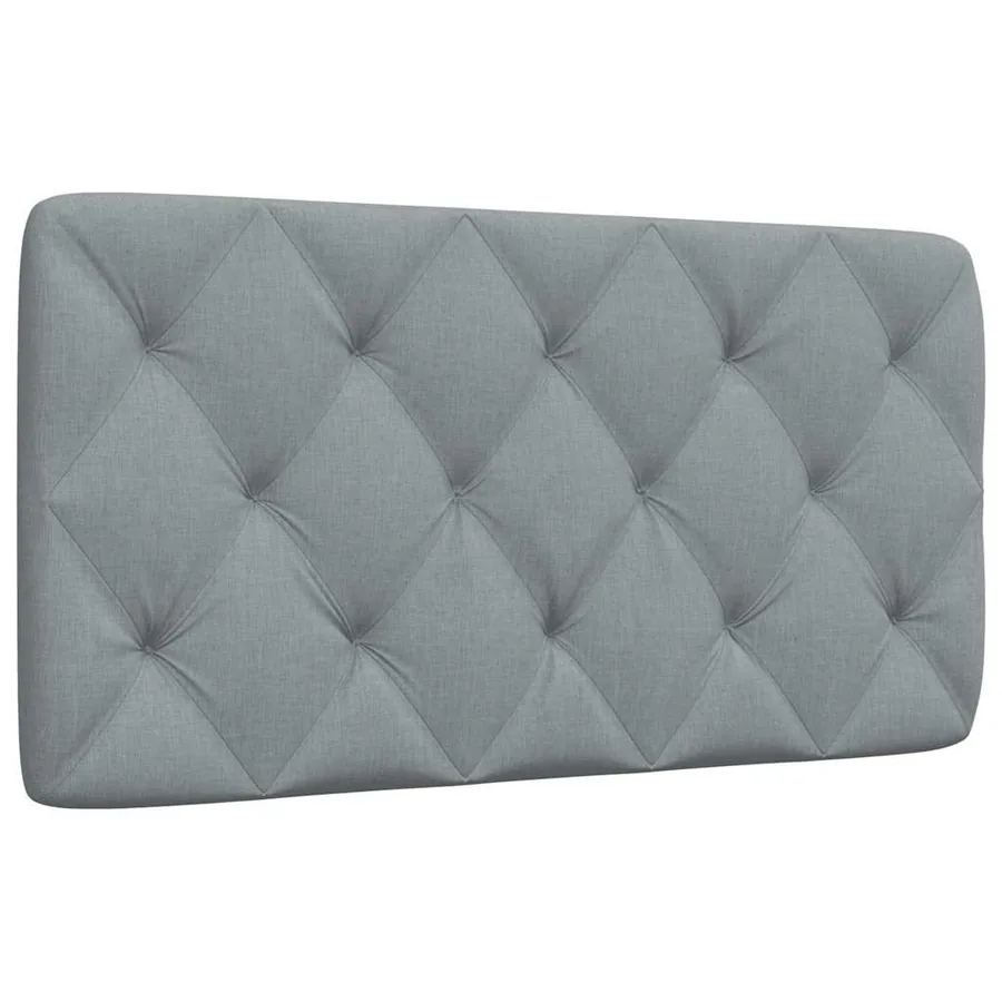 Coussin de tête de lit gris clair 100 cm tissu