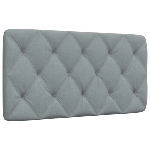 Coussin de tête de lit gris clair 100 cm tissu