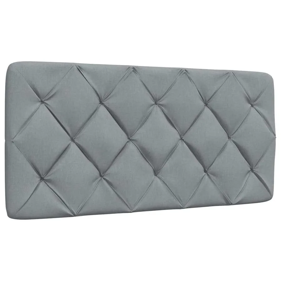 Cadre de lit sans matelas gris clair 100x200 cm tissu - 7