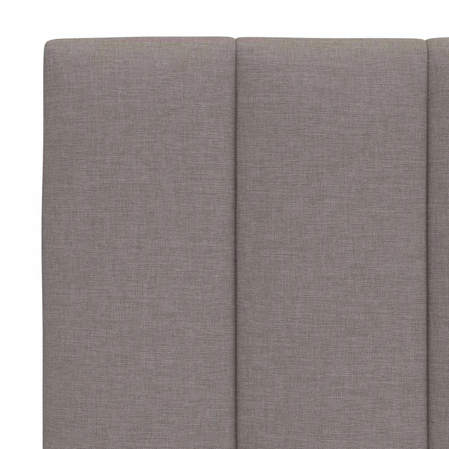 Lit avec matelas Hanko taupe 80x200 cm tissu - 11