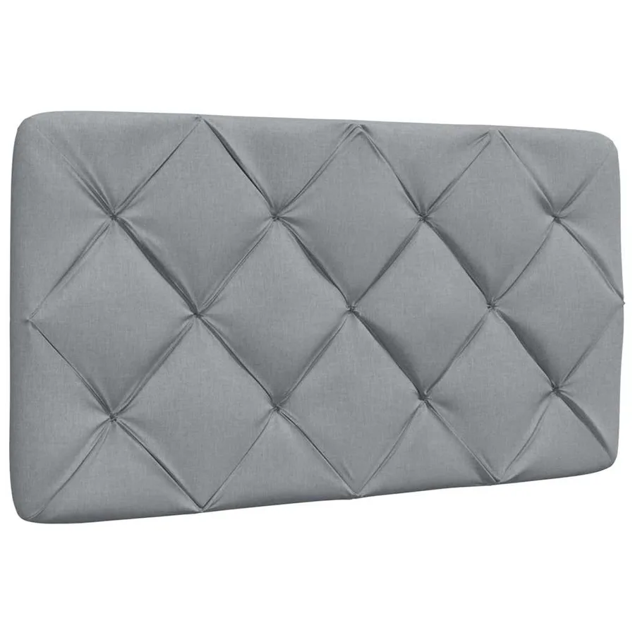 Cadre de lit avec LED sans matelas gris clair 100x200 cm tissu - 7