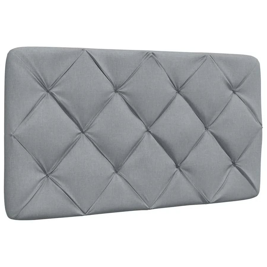 Lit avec matelas gris clair 100x200 cm tissu - 9