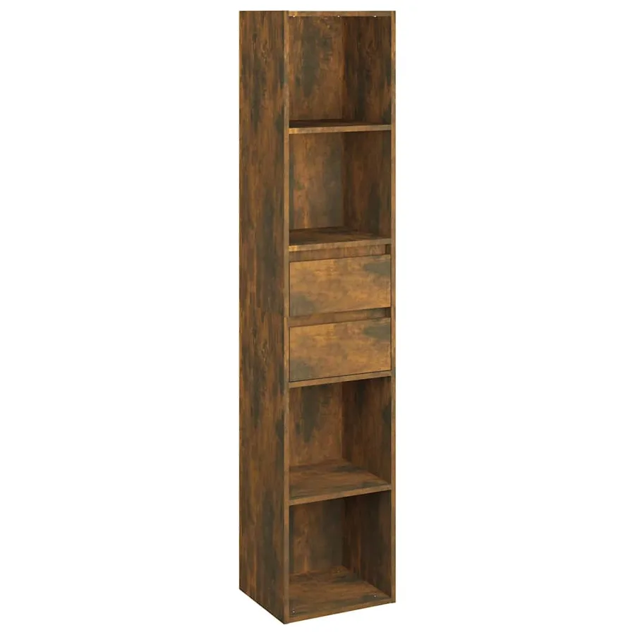 Bibliothèque Chêne fumé 36x30x171 cm Bois d'ingénierie - 2