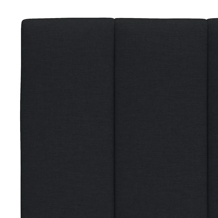 Lit avec matelas Hanko noir 80x200 cm tissu - 11