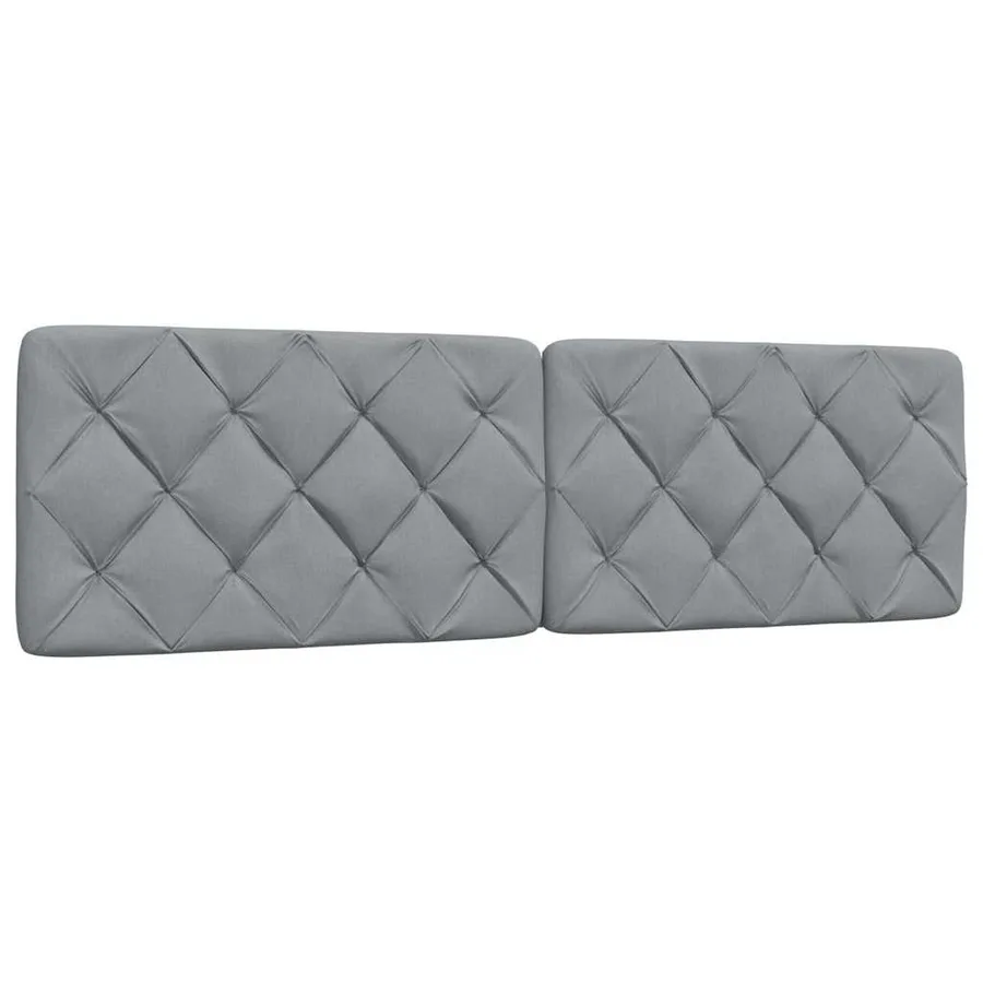 Lit avec matelas gris clair 180x200 cm tissu - 9
