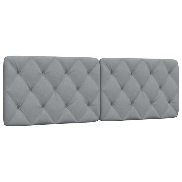 Coussin de tête de lit gris clair 160 cm tissu