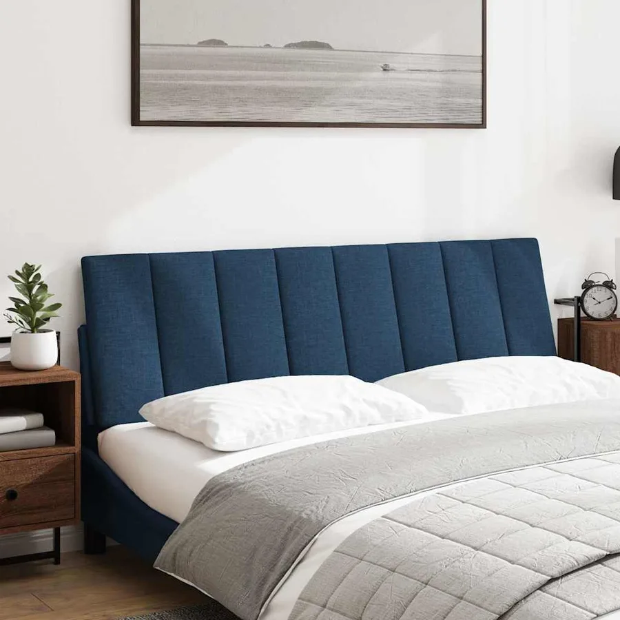 Coussin de tête de lit Hanko bleu 160 cm tissu - 2