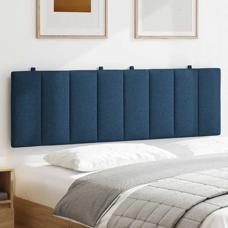 Coussin de tête de lit Hanko bleu 160 cm tissu - 3