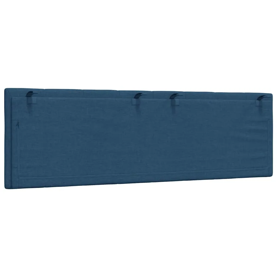 Coussin de tête de lit Hanko bleu 160 cm tissu - 6