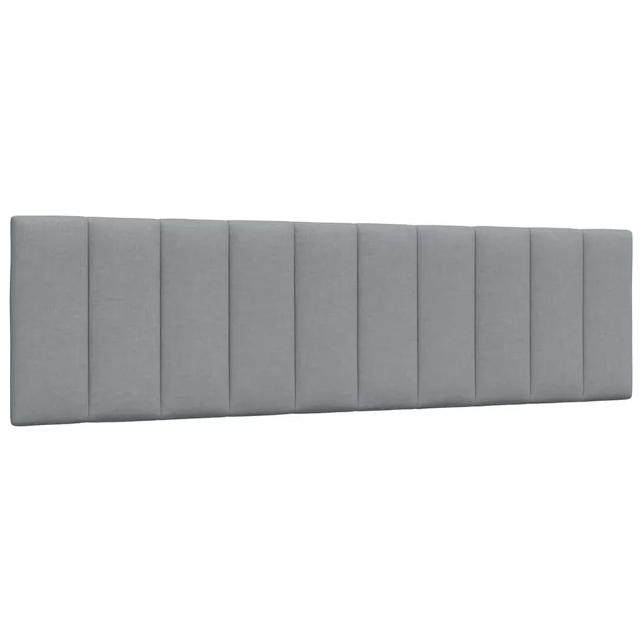 Cadre de lit sans matelas Hanko gris clair 180x200 cm tissu - 6