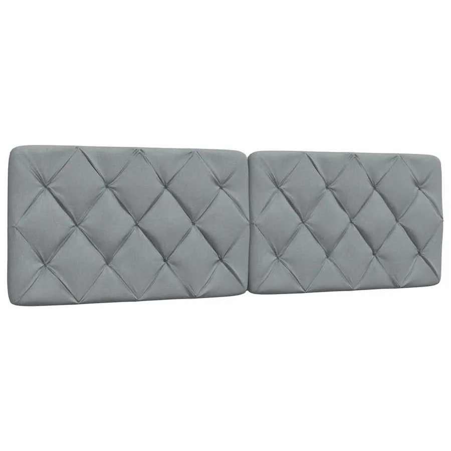 Lit avec matelas gris clair 160x200 cm tissu - 9