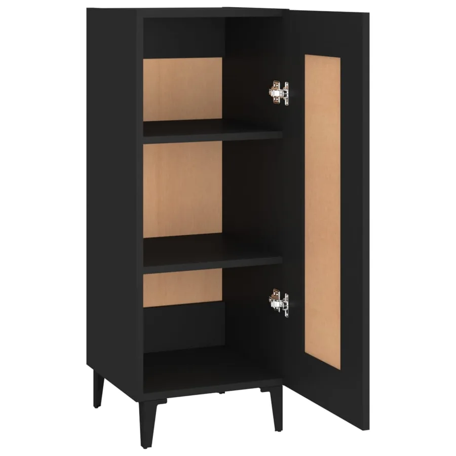Buffet Noir 34,5x34x90 cm Bois d'ingénierie - 7
