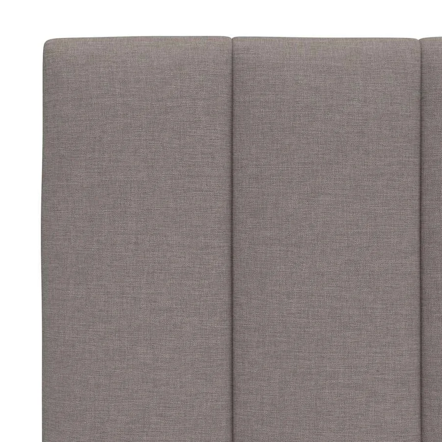 Lit avec matelas Hanko taupe 140x200 cm tissu - 11