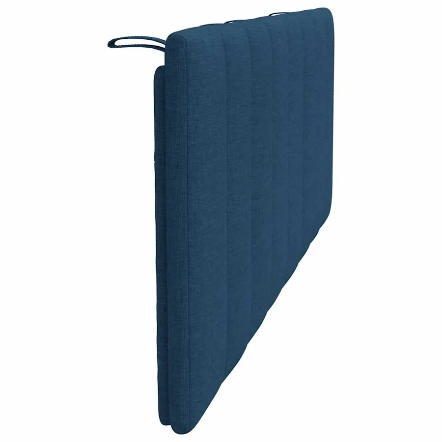 Coussin de tête de lit Hanko bleu 140 cm tissu - 5