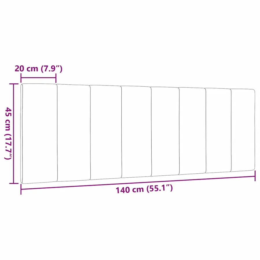 Coussin de tête de lit Hanko bleu 140 cm tissu - 9