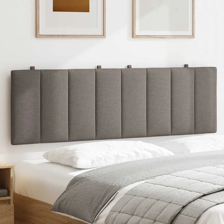 Coussin de tête de lit Hanko taupe 160 cm tissu - 3