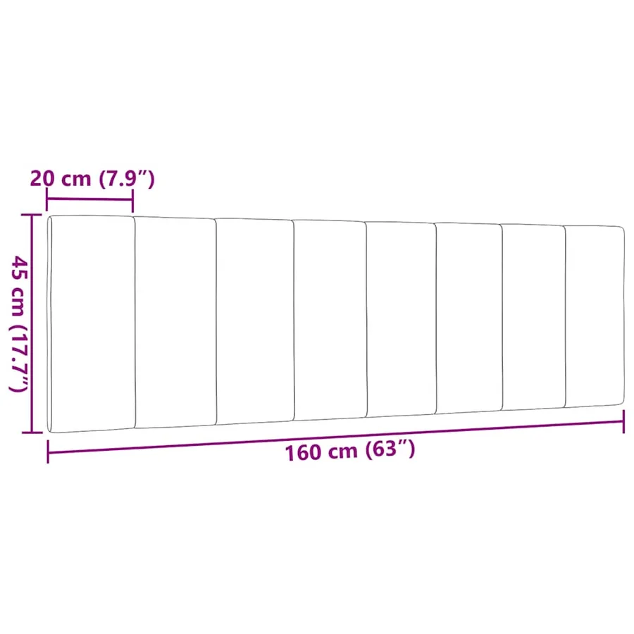 Coussin de tête de lit Hanko taupe 160 cm tissu - 9