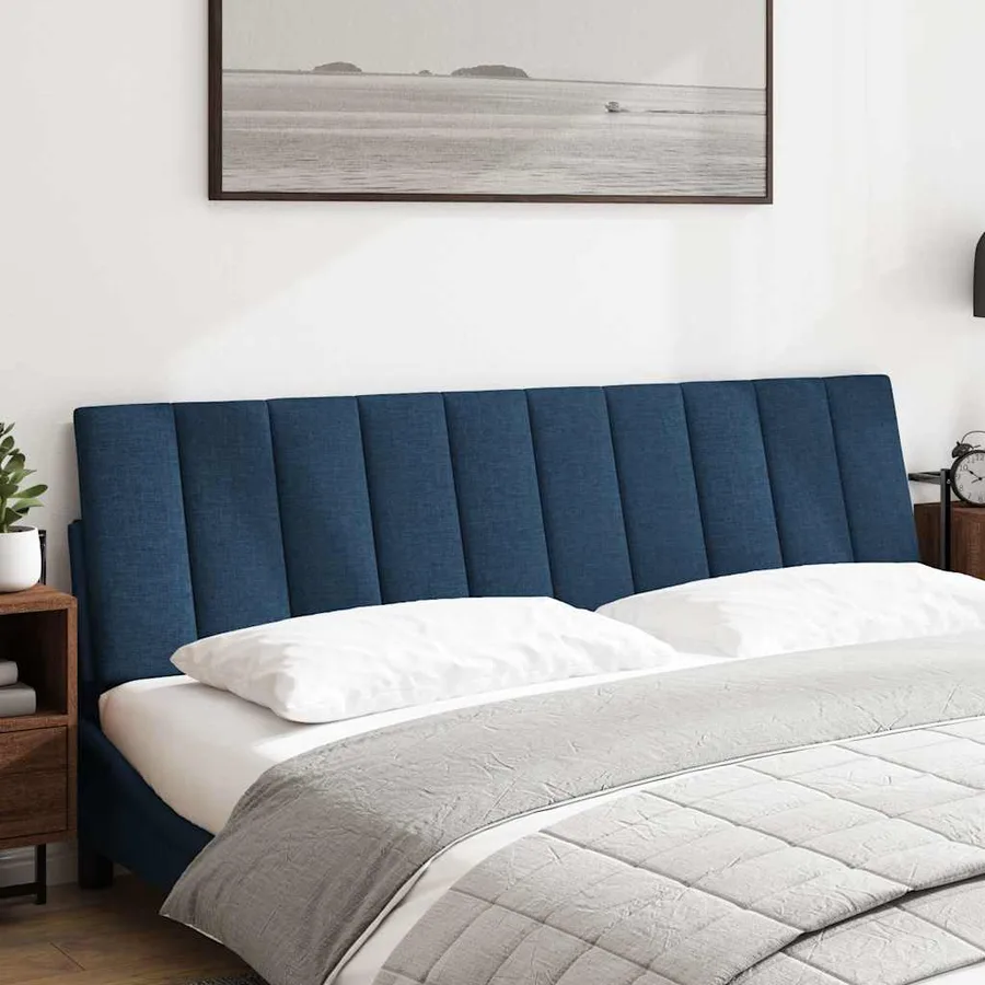 Coussin de tête de lit Hanko bleu 180 cm tissu - 2