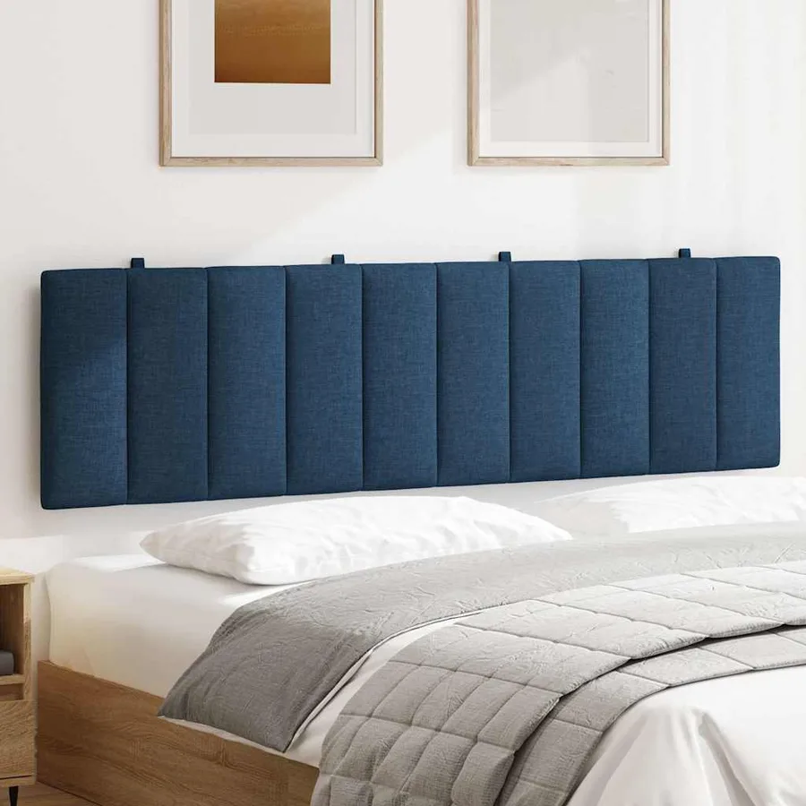 Coussin de tête de lit Hanko bleu 180 cm tissu - 3