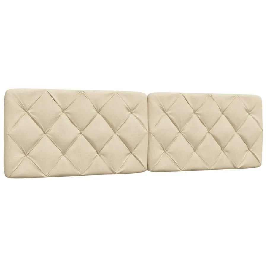 Cadre de lit avec LED sans matelas crème 180x200 cm tissu - 8