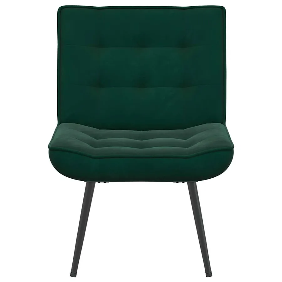 Chaise de relaxation vert foncé 64x74x84 cm velours - 4