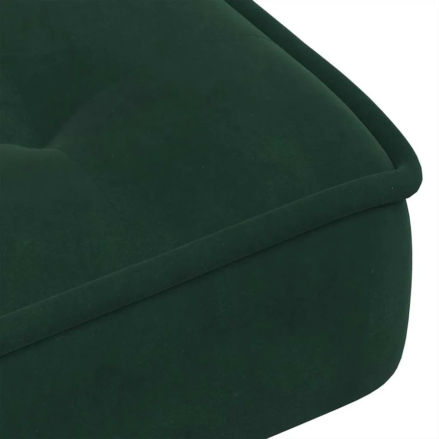 Chaise de relaxation vert foncé 64x74x84 cm velours - 8