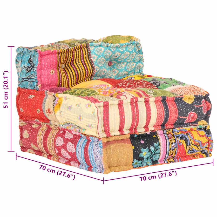Pouf modulaire Patchwork Tissu - 10